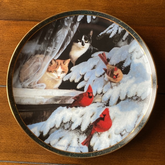 Bradford Exchange Cat Lovers "Nosy Neighbours" 8 Inch Collector's Plate - Picture 2 of 5